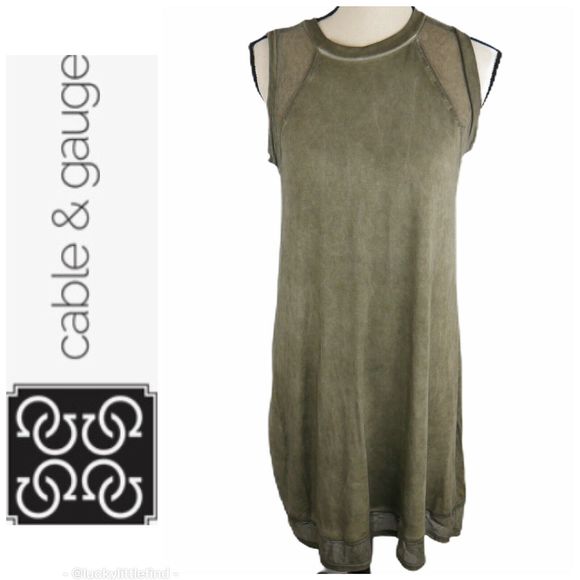 Cable & Gauge Dresses Cable Gauge Jungle Drab Tunic Dress Mesh S